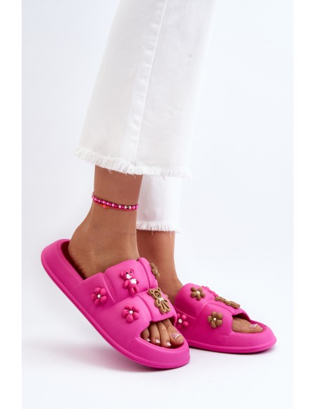 Women's Foam Slippers with Decorations Fuchsia Cambrina