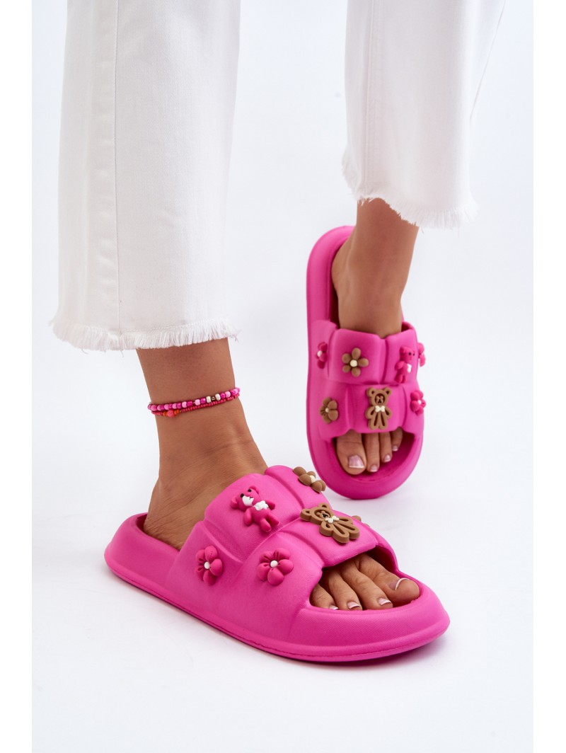 Women's Foam Slippers with Decorations Fuchsia Cambrina