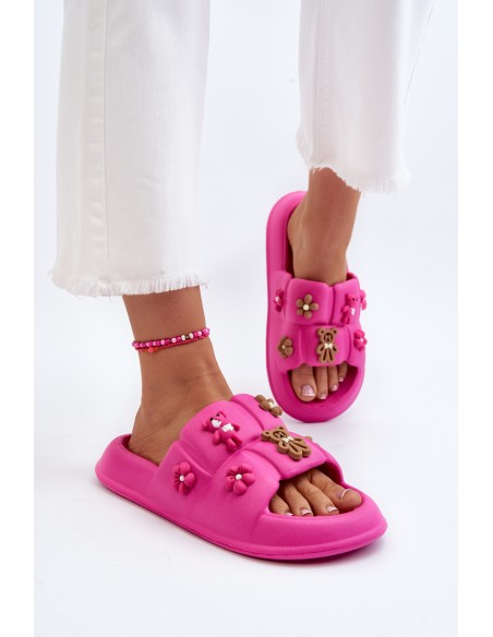Women's Foam Slippers with Decorations Fuchsia Cambrina