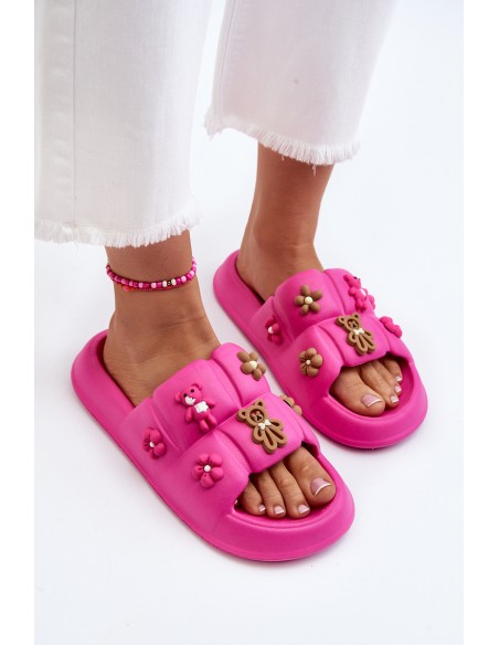 Women's Foam Slippers with Decorations Fuchsia Cambrina
