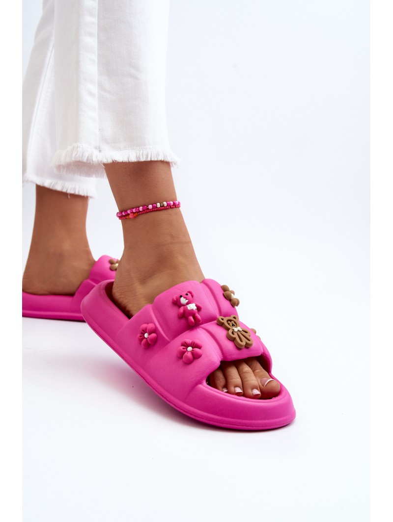 Women's Foam Slippers with Decorations Fuchsia Cambrina