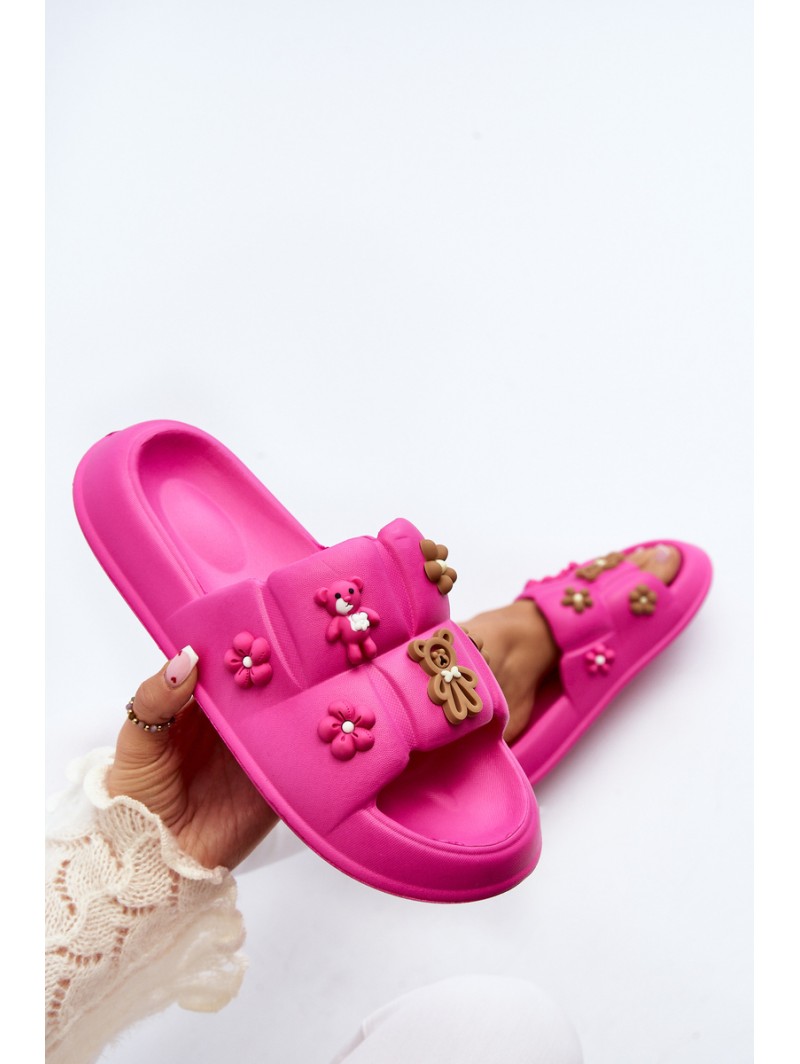 Women's Foam Slippers with Decorations Fuchsia Cambrina