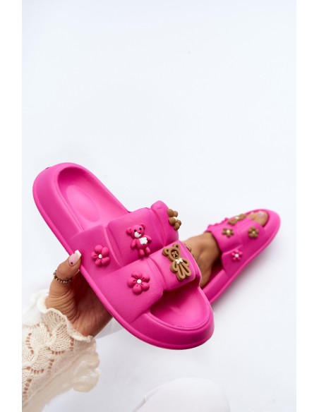 Women's Foam Slippers with Decorations Fuchsia Cambrina
