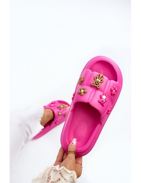 Women's Foam Slippers with Decorations Fuchsia Cambrina