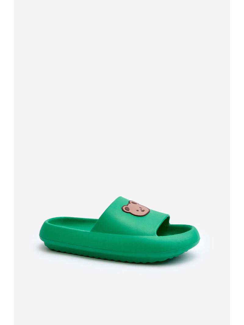 Light Women's Foam Flip-Flops with Bear Green Lia