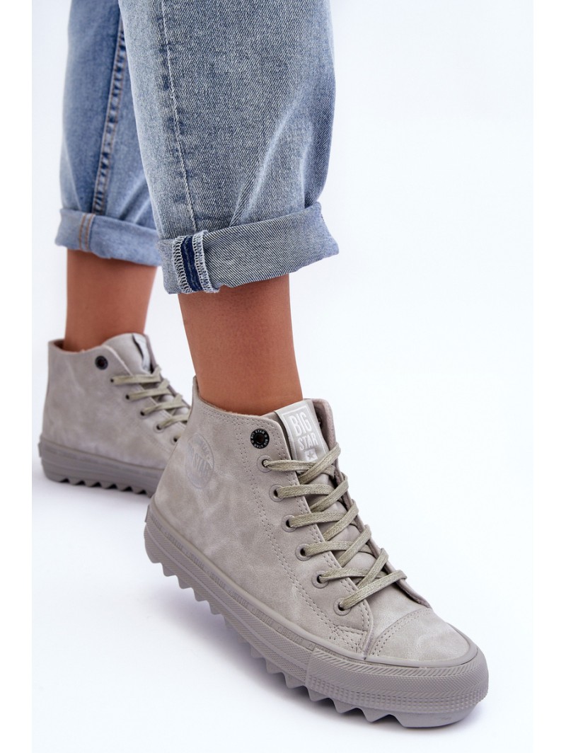 Women's Sneakers Big Star High Warm Grey GG274070