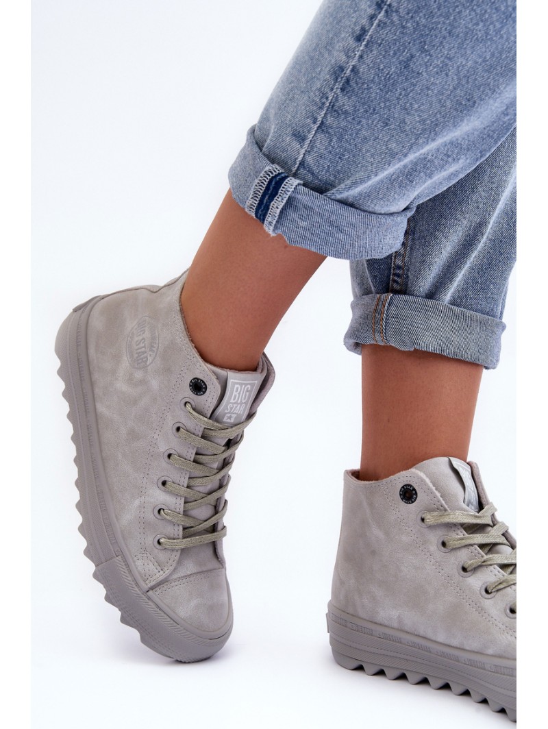 Women's Sneakers Big Star High Warm Grey GG274070