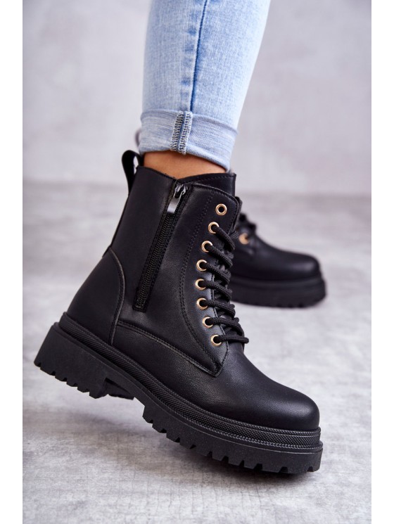 Women's Warm Leather Boots Light Black Dorchen 2