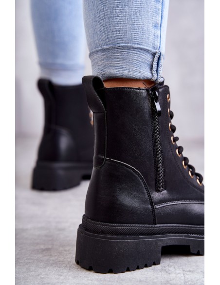 Women's Warm Leather Boots Light Black Dorchen