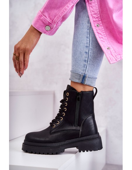 Women's Warm Leather Boots Light Black Dorchen