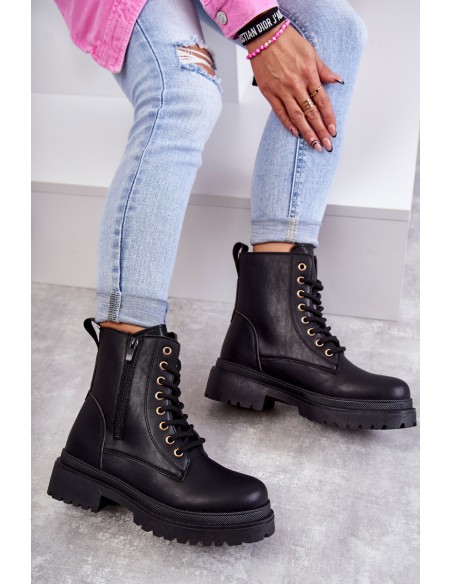 Women's Warm Leather Boots Light Black Dorchen