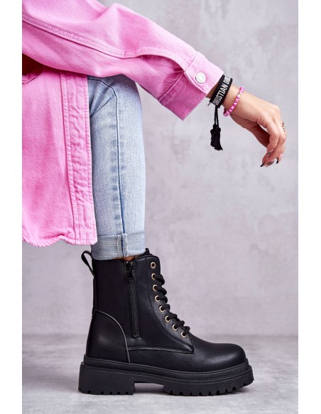 Women's Warm Leather Boots Light Black Dorchen