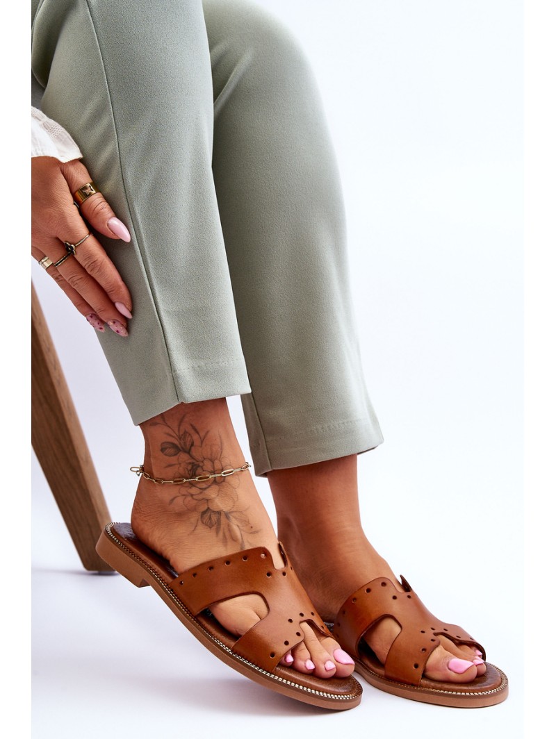 Zazoo 40326 Women's Slippers with Decorative Cutouts Brown Zazoo 40326 Women's Slippers with Decorative Cutouts Brown