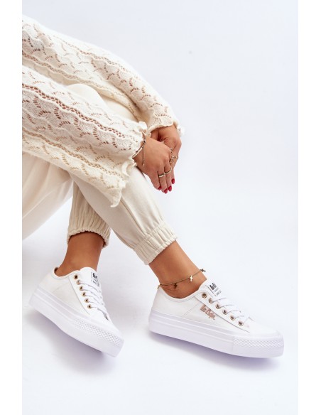 White Women's Platform Sneakers Lee Cooper LCW-24-31-2725