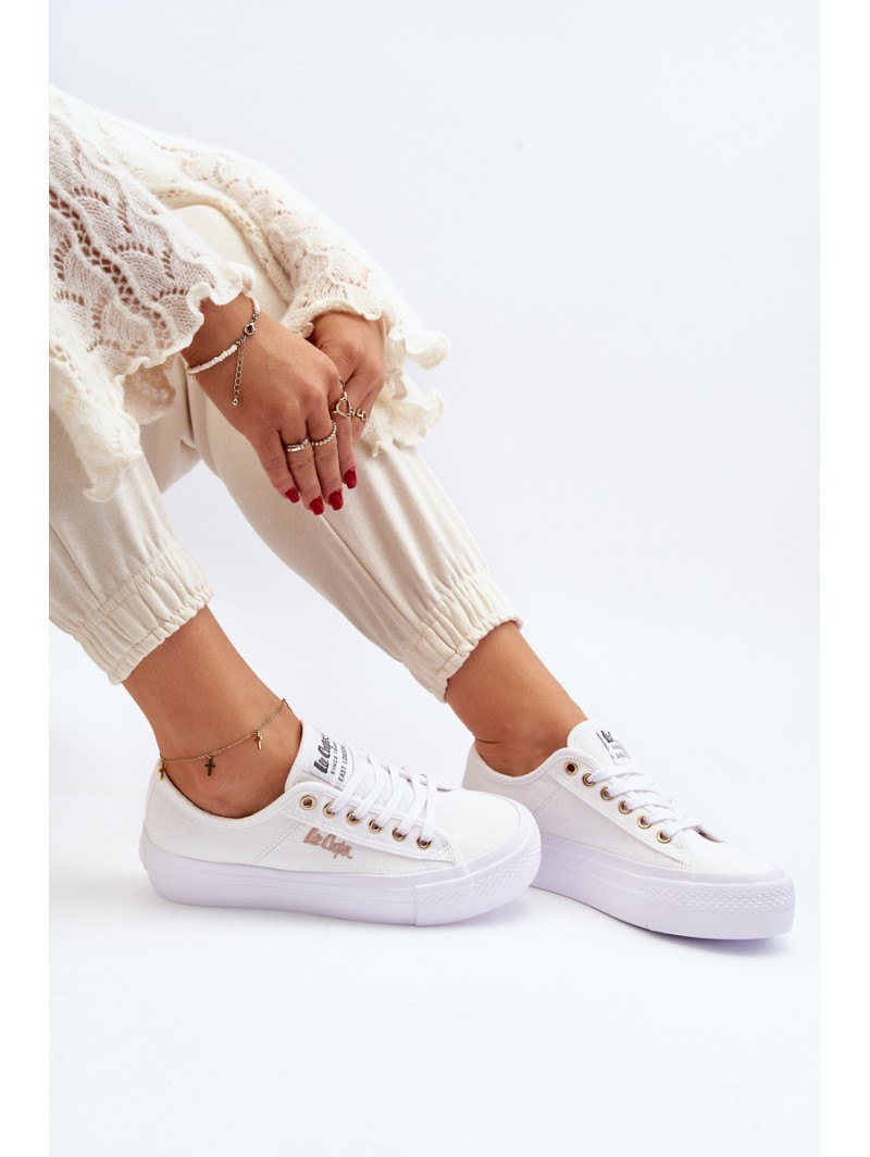 White Women's Platform Sneakers Lee Cooper LCW-24-31-2725 White Women's Platform Sneakers Lee Cooper LCW-24-31-2725