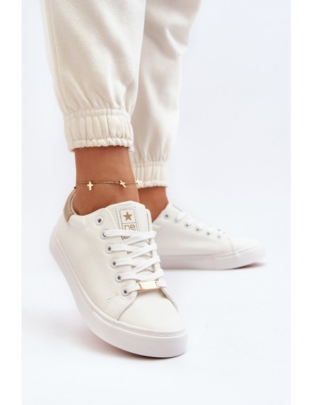 Women's sneakers made of eco leather white Tiraelle