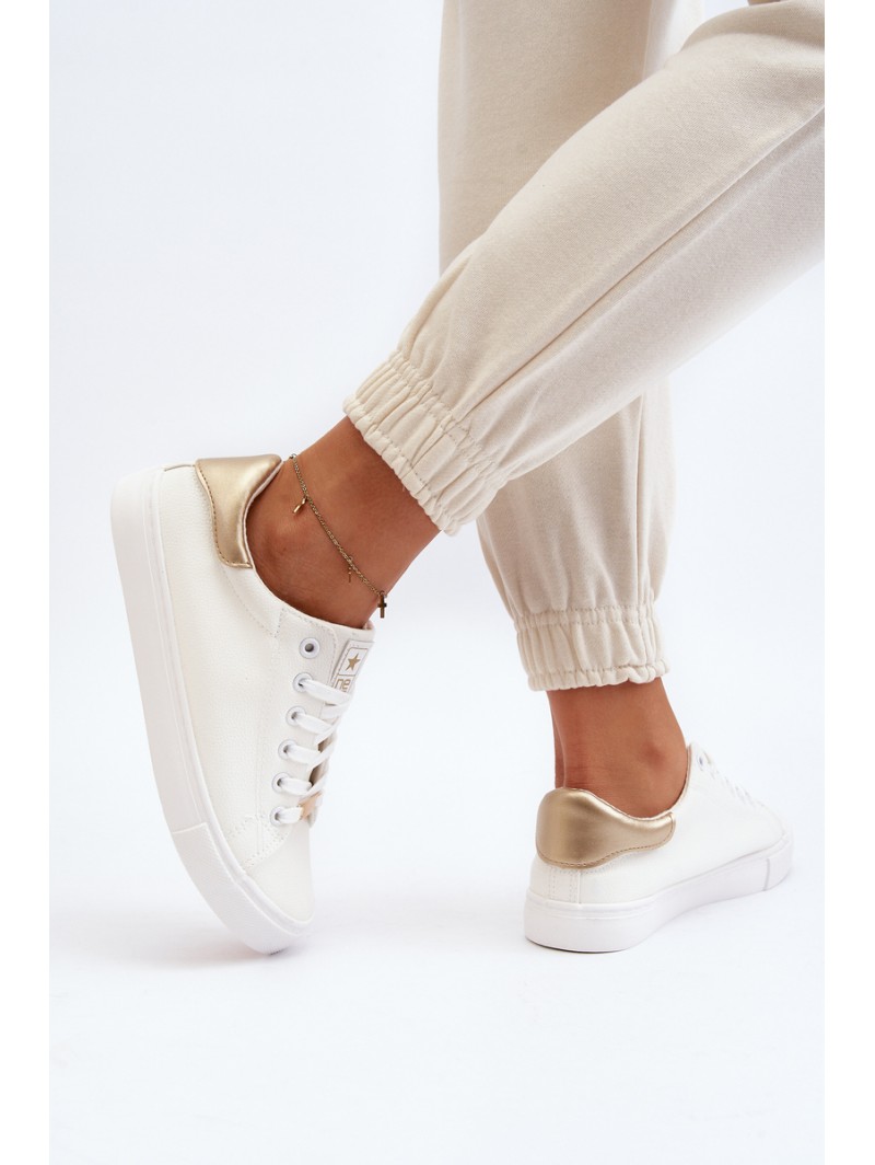 Women's sneakers made of eco leather white Tiraelle Women's sneakers made of eco leather white Tiraelle