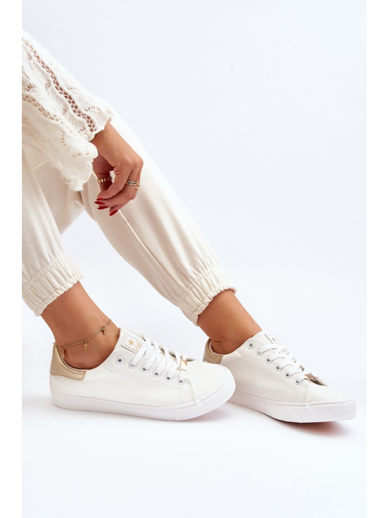 Women's sneakers made of eco leather white Tiraelle Women's sneakers made of eco leather white Tiraelle