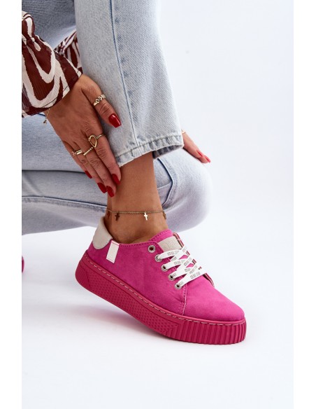 Women's sneakers MEMORY FOAM SYSTEM BIG STAR NN276004 Fuchsia