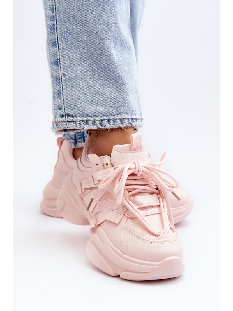 Women's sneakers on a chunky sole pink Windamella Women's sneakers on a chunky sole pink Windamella