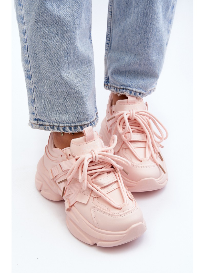 Women's sneakers on a chunky sole pink Windamella Women's sneakers on a chunky sole pink Windamella