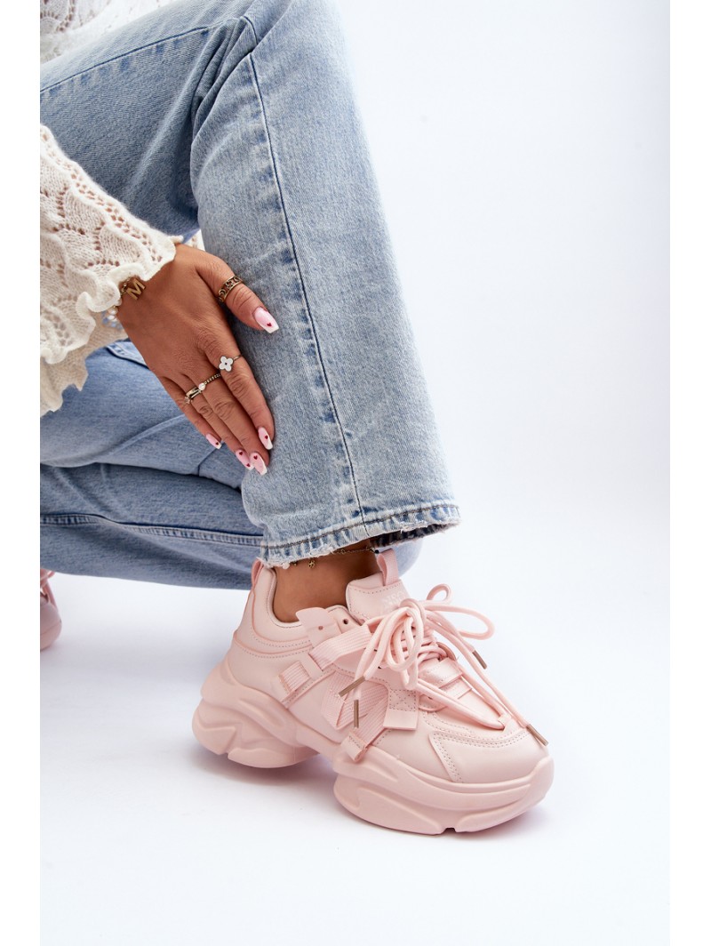 Women's sneakers on a chunky sole pink Windamella Women's sneakers on a chunky sole pink Windamella