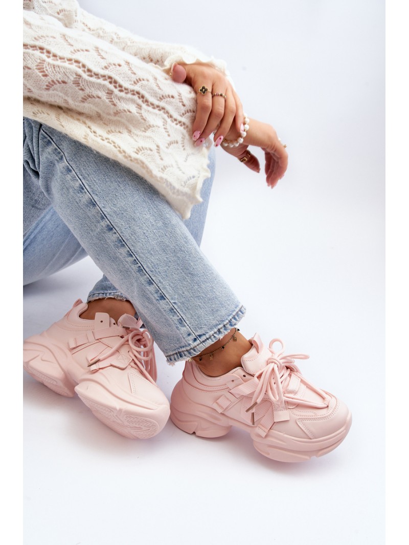 Women's sneakers on a chunky sole pink Windamella Women's sneakers on a chunky sole pink Windamella