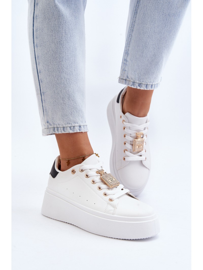 Women's Sneakers with Embellishment White Celedria