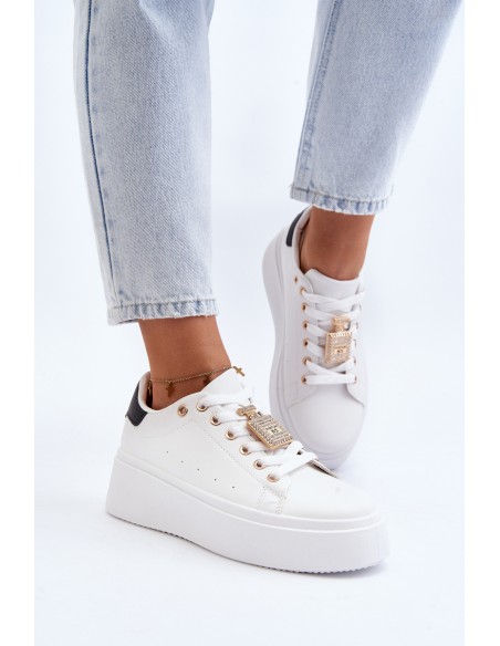 Women's Sneakers with Embellishment White Celedria