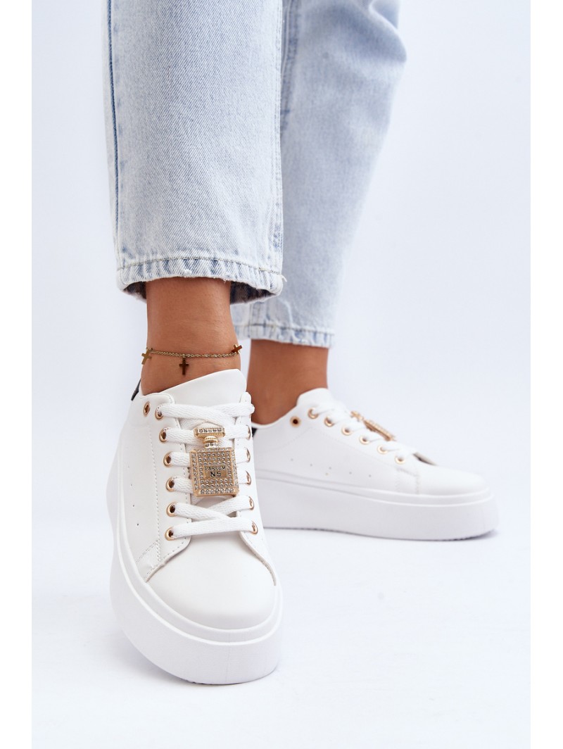 Women's Sneakers with Embellishment White Celedria