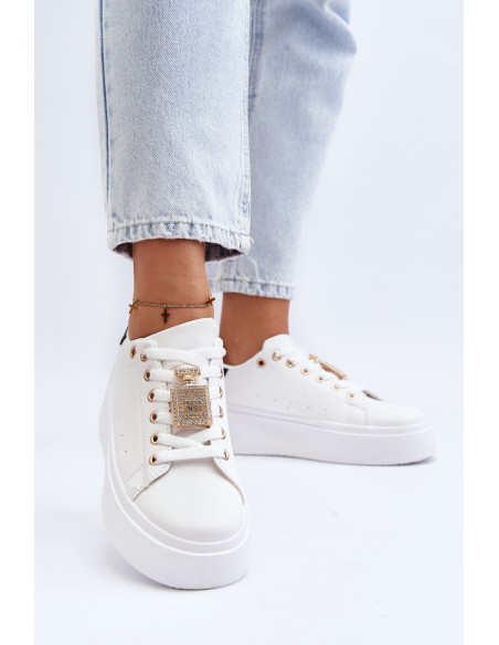Women's Sneakers with Embellishment White Celedria