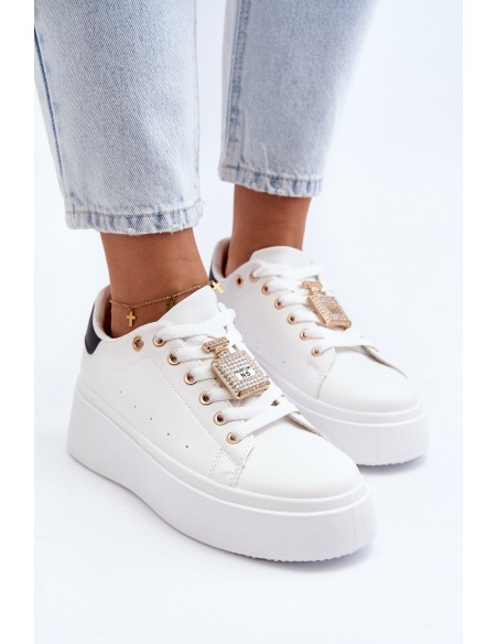 Women's Sneakers with Embellishment White Celedria