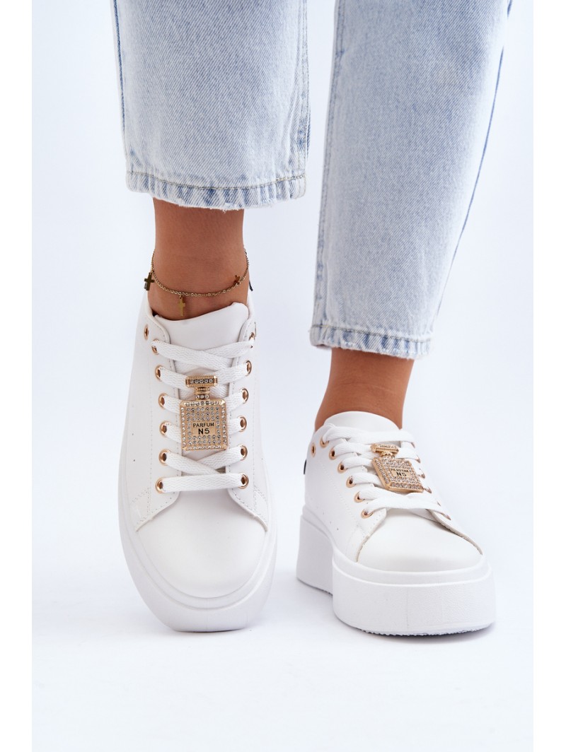 Women's Sneakers with Embellishment White Celedria
