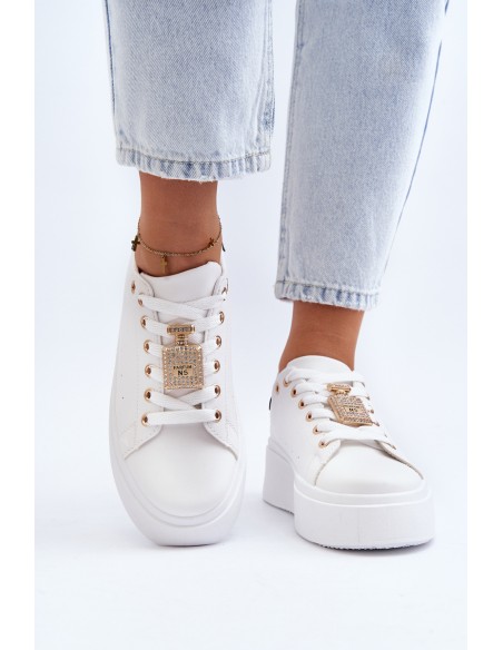 Women's Sneakers with Embellishment White Celedria