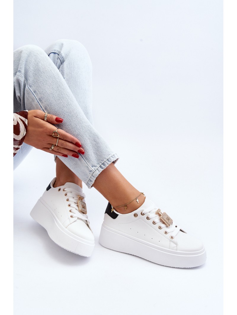 Women's Sneakers with Embellishment White Celedria