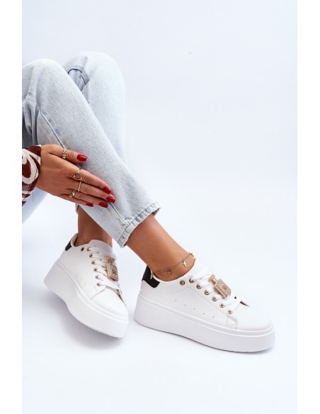 Women's Sneakers with Embellishment White Celedria