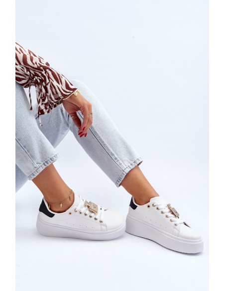Women's Sneakers with Embellishment White Celedria