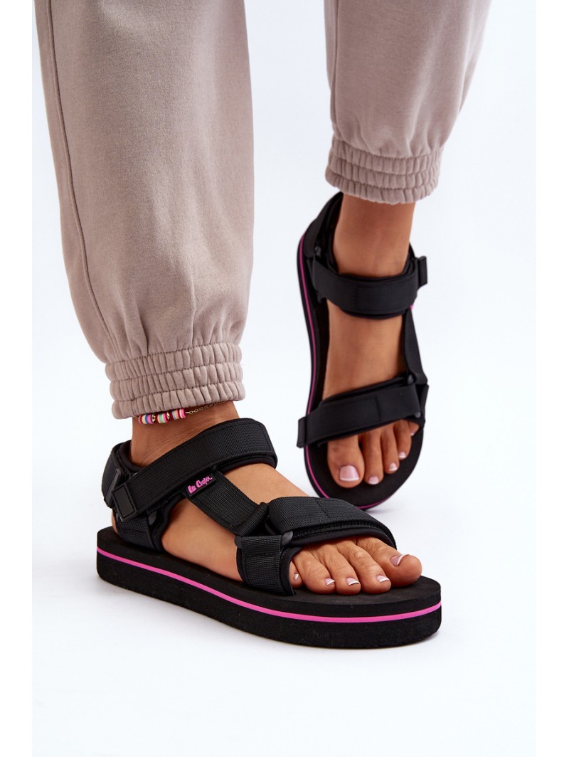 Women's Platform Sandals by Lee Cooper LCW-24-05-2751L Black Women's Platform Sandals by Lee Cooper LCW-24-05-2751L Black