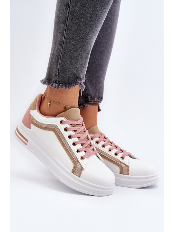 Women's Sneakers With Beige Brocade Elnami 2