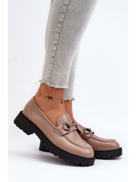 Women's Beige Faux Leather Moccasins Ledda 2