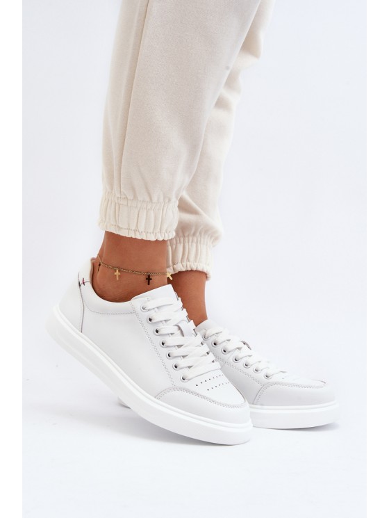 Women's Sneakers Natural Leather White Dimpna 2