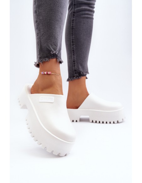 Women's Slides With Chunky Sole Big Star NN274015 White