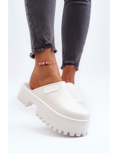 Women's Slides With Chunky Sole Big Star NN274015 White