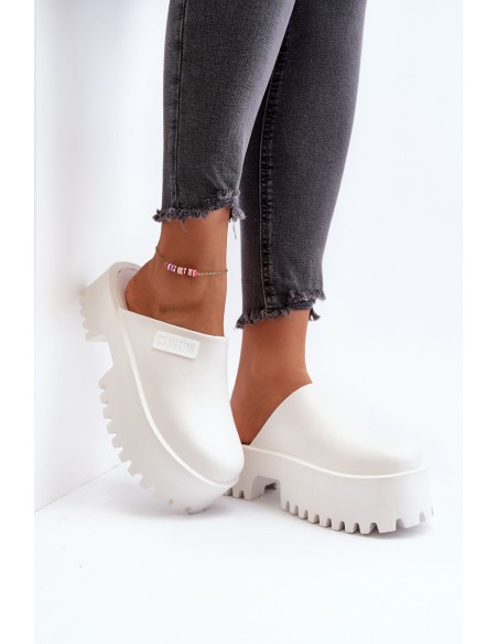 Women's Slides With Chunky Sole Big Star NN274015 White