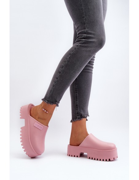 Women's Slides with Chunky Sole Big Star NN274020 Pink