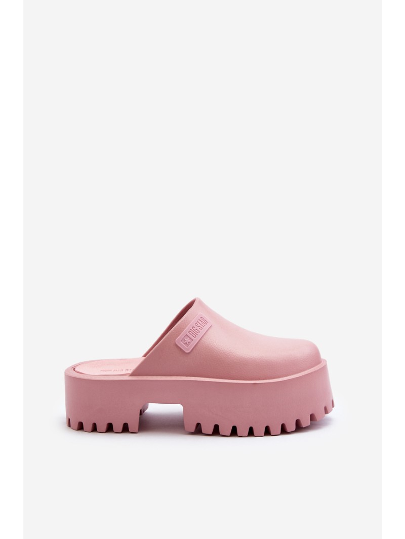 Women's Slides with Chunky Sole Big Star NN274020 Pink Women's Slides with Chunky Sole Big Star NN274020 Pink