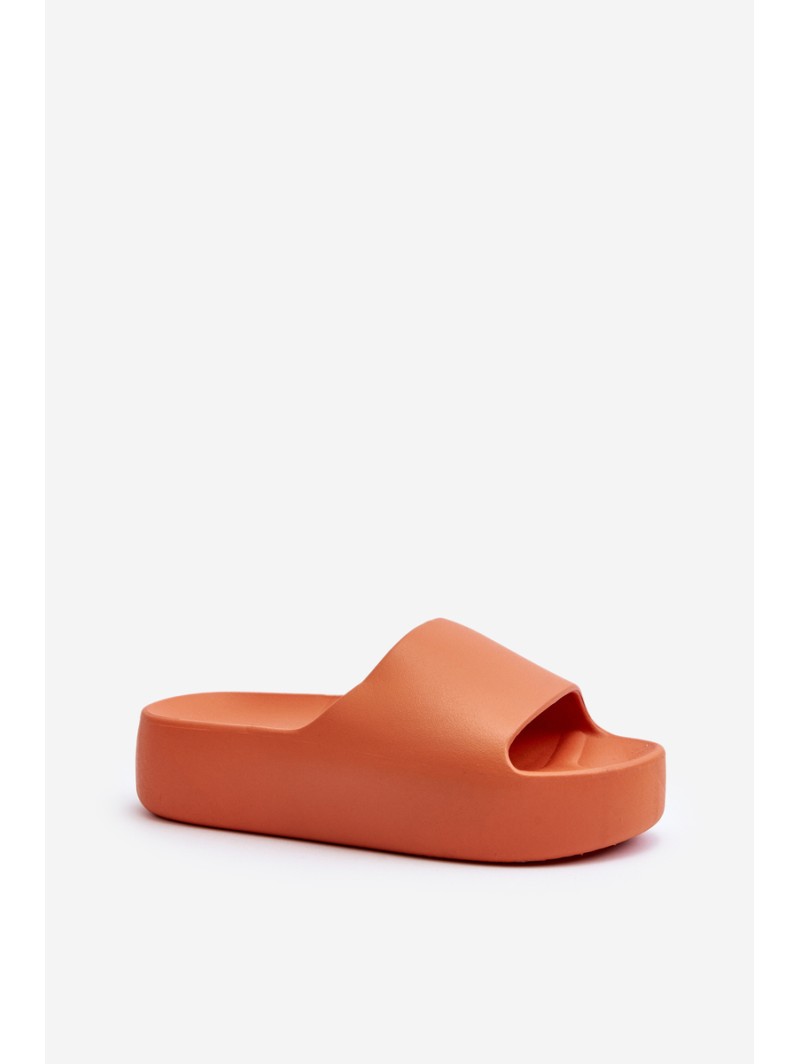Women's Slides on Thick Sole Orange Oreithano Women's Slides on Thick Sole Orange Oreithano