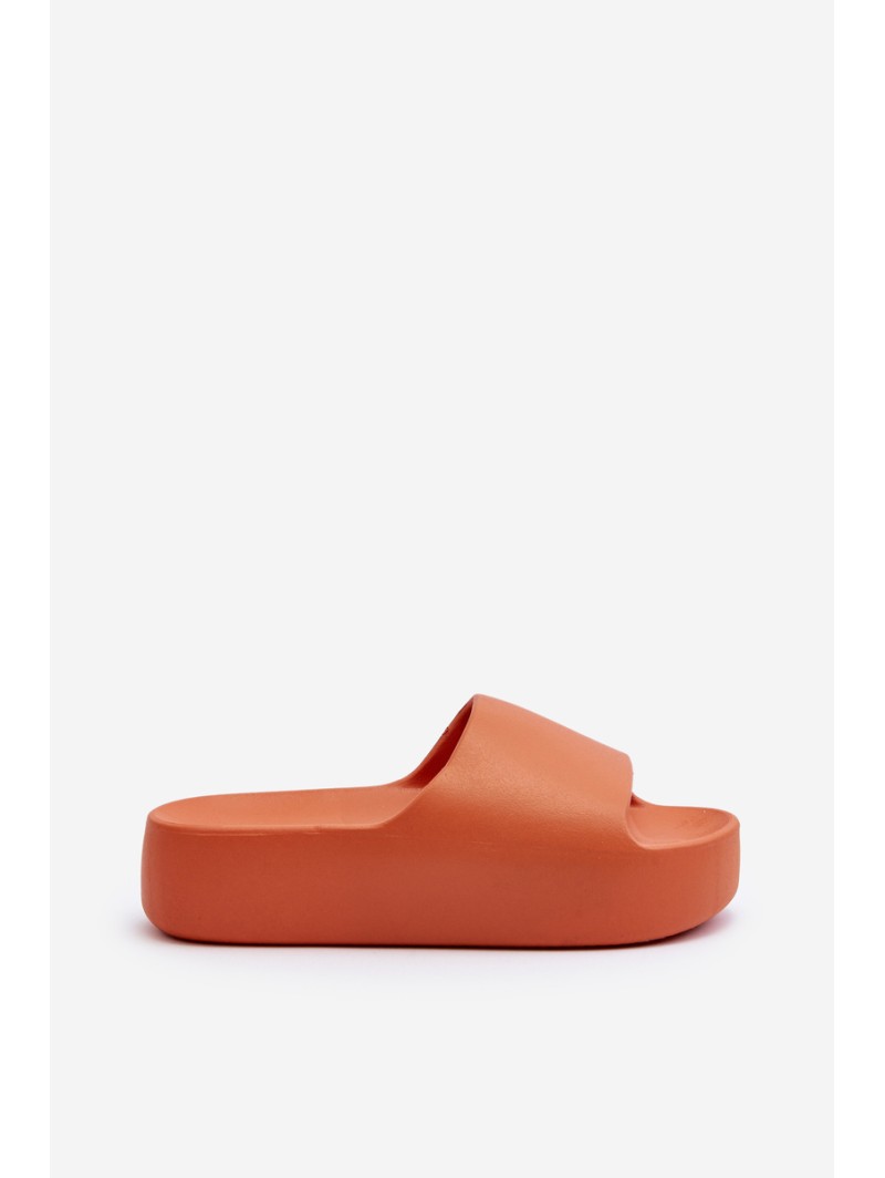 Women's Slides on Thick Sole Orange Oreithano Women's Slides on Thick Sole Orange Oreithano