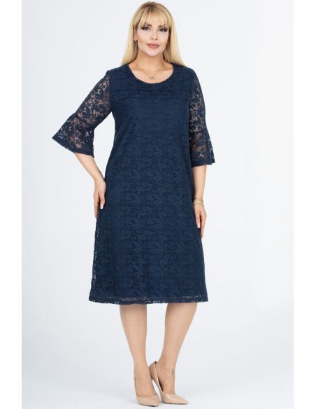 Темно-синее платье