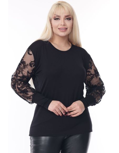 Eleganta melna blūze